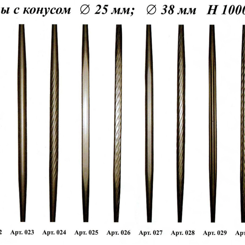 Декоративна стійка конус витий 1000*25
