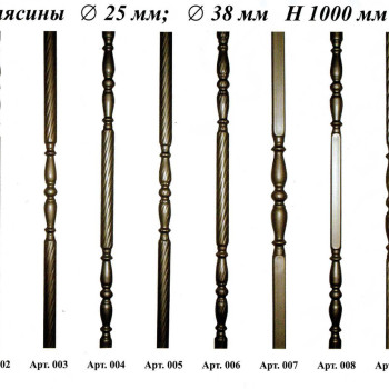 Декоративна стійка кругла гладка 1000*38